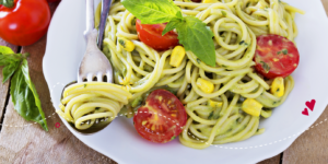 pasta con crema de palta