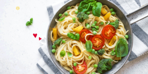 Pasta primavera. Un almuerzo rápido y nutritivo