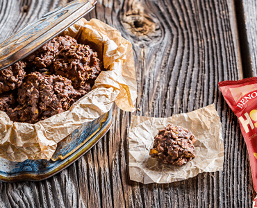 Bolitas de chocolate y cereales fibra