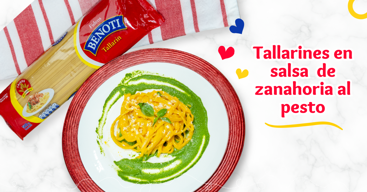 TALLARÍN CON SALSA DE ZANAHORIA AL PESTO