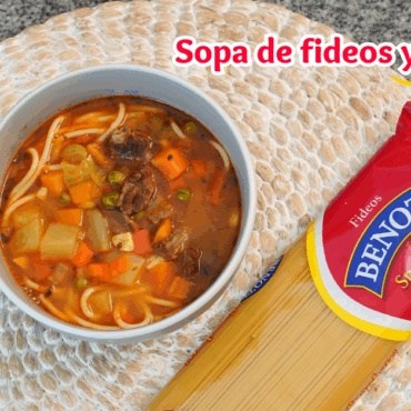 SOPA DE FIDEOS CON VERDURAS